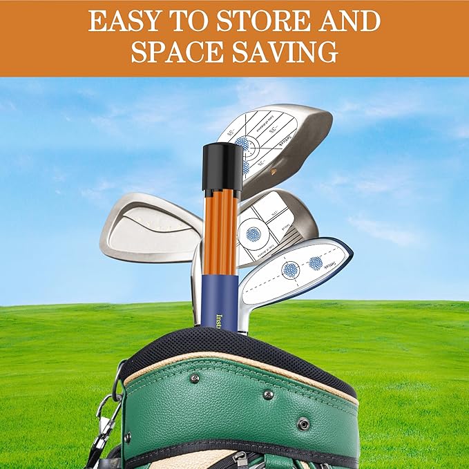 Golf Alignment Sticks 2 Pack,Upgraded 48" Collapsible Alignment Stick Golf Training Aid for Aiming, Putting, Swing Trainer, Golf Training Sticks with Clear Tube Case
