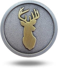 Full Metal Markers Trophy Buck Deer Unique Magnetic Metal Golf Ball Marker Accessory with Hat Clip for Men and Women