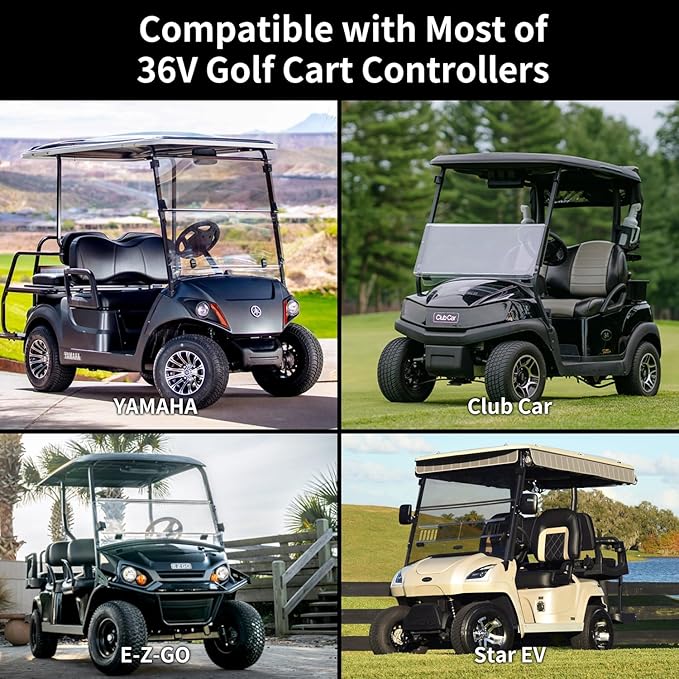 OKMO 36V 100Ah Lithium Golf Cart Battery Built-in Smart 250A BMS with 43.8V 22A Battery Charger APP Supported 4000+ Cycles