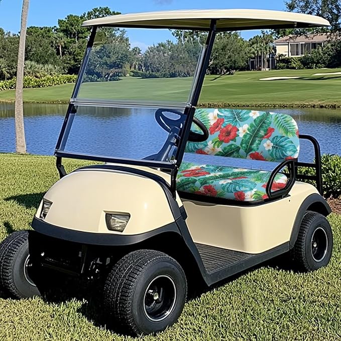 Fashion Print Golf Cart Seat Covers 2 Passenger Golf Cart Backrest Cover Golf Cart Seat Towel Gift for Friends