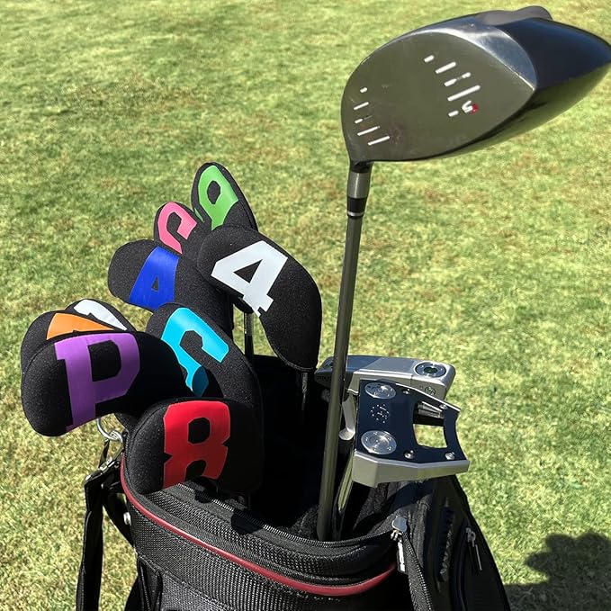 Golf Iron Covers with Colorful Number Neoprene Golf Iron Head Cover,Golf Club Head Covers for Iron Fit All Brands Golf Irons Headcovers 4/10pcs