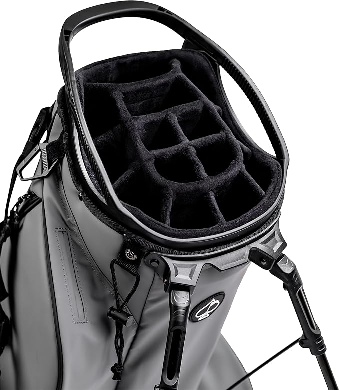 Pins & Aces Player Preferred Golf Bag - Premium Design, Lightweight Golf Bag with Stand - Velvet-Lined 5-Way Club Divider System