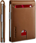 RUNBOX Money Clip Wallets for Men,Slim Leather Mens Bifold Wallet,RFID Blocking Front Pocket Wallet,Thin Credit Card Holder with Gift Box