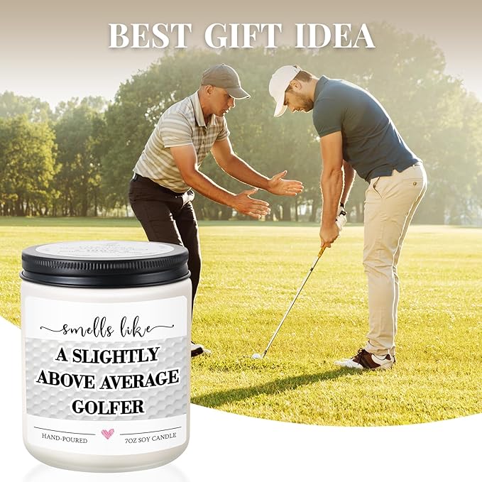 Funny Golf Gifts for Men Women Unique, Golf Birthday Gifts for Men Him Dad, Mens Golfing Gift, Golfing Accessories for Mens Golfers Stuff Christmas Fathers Day Ideas Decor, Lavender Scented Candle 7oz