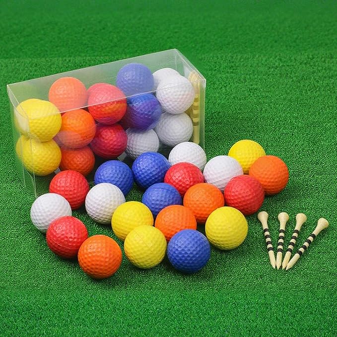 20 Pack Practice Golf Balls,41mm Foam Golf Balls,Limited Flight Design with Realistic Feel Durability,Perfect for Indoor or Outdoor Golf Training,Backyard Drills