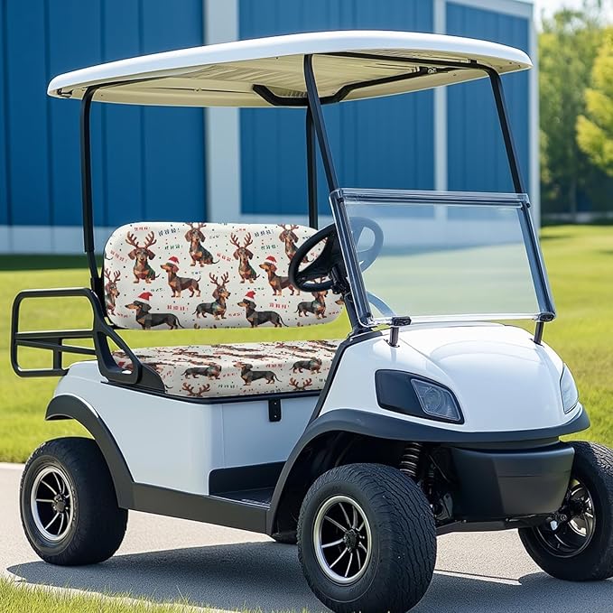 Fashion Print Golf Cart Seat Covers 2 Passenger Golf Cart Backrest Cover Golf Cart Seat Towel Gift for Friends