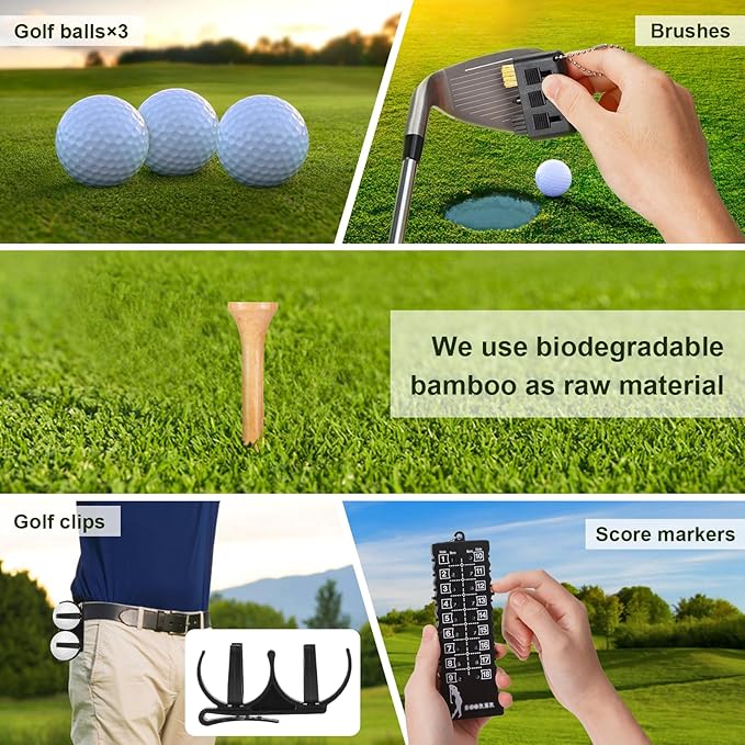 Golf Gifts for Men and Women - Golf Accessory Set (Including rangefinder, Golf Multi-Function Clubs, Golf Balls, Golf Brushes, scorekeeper, Golf shafts, Golf Clips and Gift Boxes)