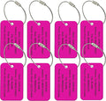 Custom Luggage Tags for Travel – Durable High-Visibility Acrylic Tags for Suitcases, Backpacks, & Luggage Sets, Includes Wire Ring Loop for Easy Attachment