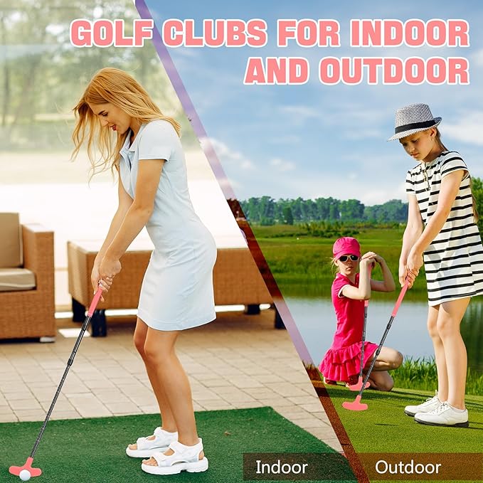 Golf Putter, Golf Clubs for Men & Women, Mini Putter, Club Golf Set, Bucket Golf Game, Two-Way Putters Includes Ball, Cup with Flag