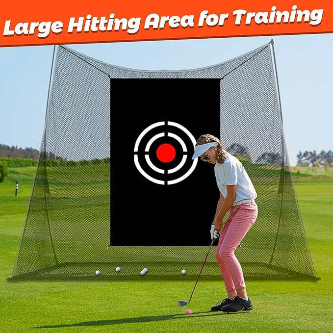 Golf Target Cloth - 5x3FT Durable Net Target with Hitting Range for Accuracy Practice - Portable for Home & Backyard Golf Training Players