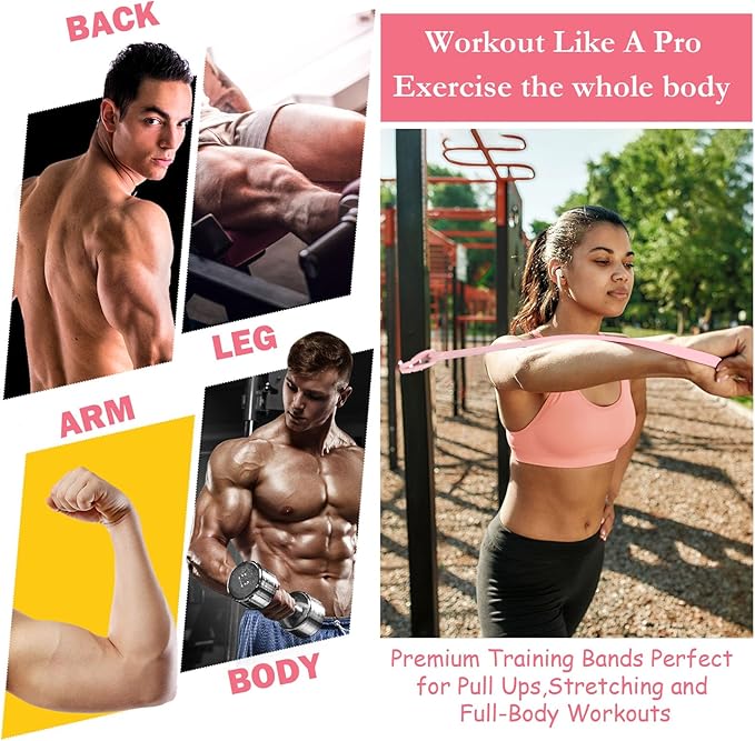 8 Pcs Resistance Bands Pull up Bands Pull up Assistance Bands Exercise Workout Bands for Working Out Muscle Training Physical Therapy Muscle Training Men and Women
