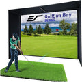 Elite Screens Golf Simulator Impact Screen 13 ft x 10 ft – Enclosed Golf Hitting Screen for Training & Multi-Sport Simulation, GolfSim Bay, GSB13X10-IPW1145
