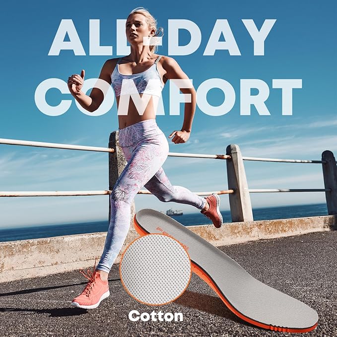 Shoe Inserts for Men and Womem Sport Shoe Insoles Memory Foam Insoles Excellent Shock Absorption and Cushioning for Feet Relief, Comfortable Insoles for All Day Energy in Running, Walking, and Work