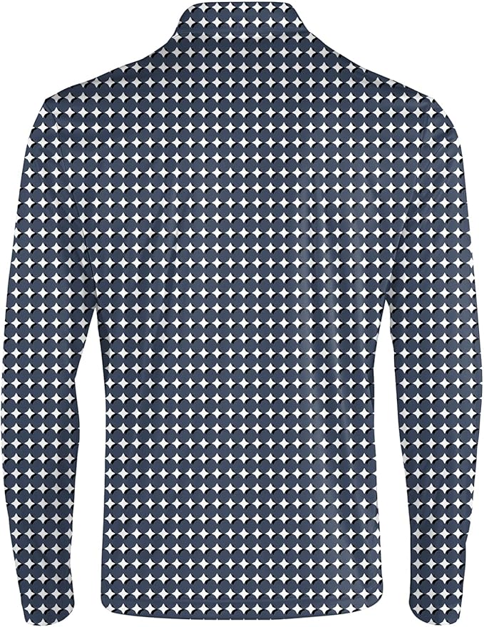 Men's Long Sleeve Golf Shirt Quick Dry 3 Button Work Fishing Outdoor Casual Collar Shirt