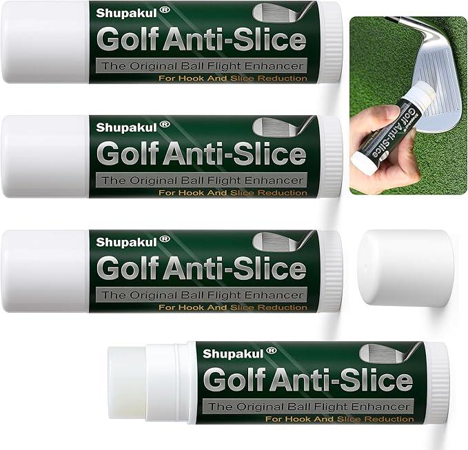 4 Pcs Golf Anti-Slice Anti-Hook Compound for Clubs, Golf Driver Wax Stick to Reduce Side Spin, Portable Golf Stick Compound Accessories for Boosts Distance Increases Accuracy