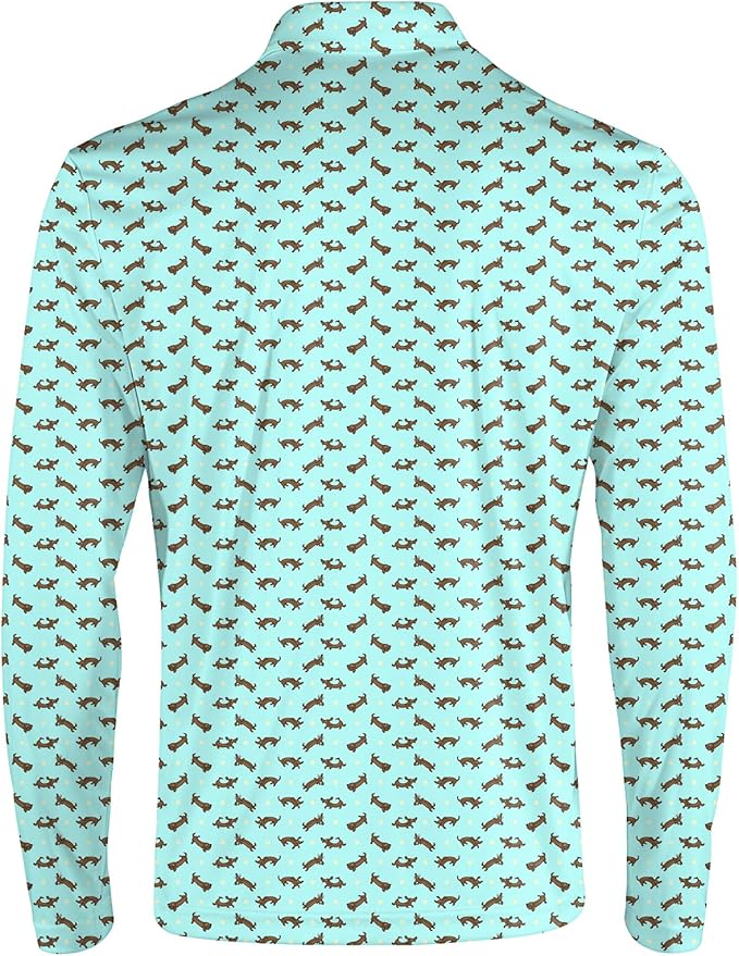Men's Long Sleeve Golf Shirt Quick Dry 3 Button Work Fishing Outdoor Casual Collar Shirt