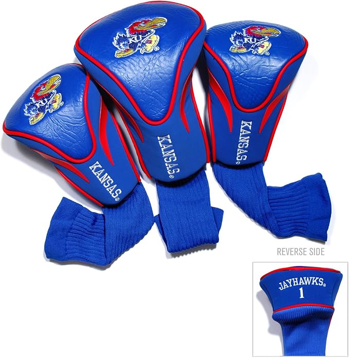 Team Golf NCAA Numbered 1, 3, & X, Fits Oversized Drivers, Utility, Rescue & Fairway Clubs, Velour Lined for Extra Club Protection