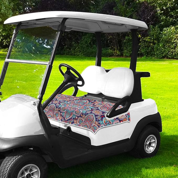 Golf Cart Seat Covers, Golf Cart Seat Towel Blanket, Suitable Yamaha, EZGO, Club Cars, Icon and More 2-Seats Cart, 100% Microfiber, Essential Golf Cart Accessories, 51'' x 31''