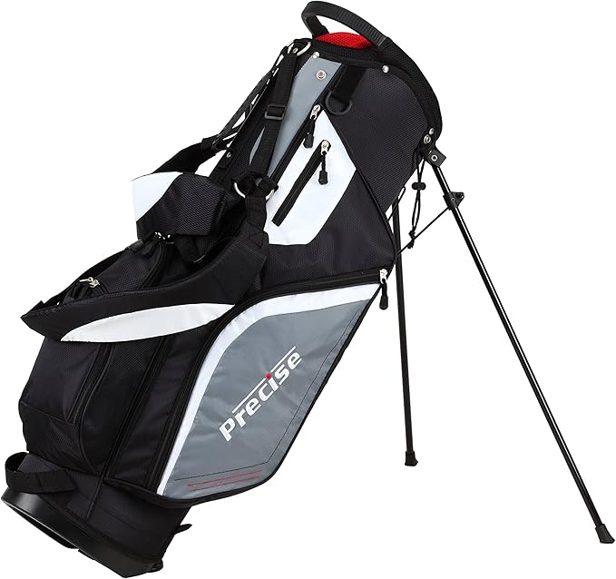 Precise M5 Men’s Golf Set – 460cc Driver, Wood, Hybrid, 5-PW Irons, Putter, Stand Bag, 3 Headcovers