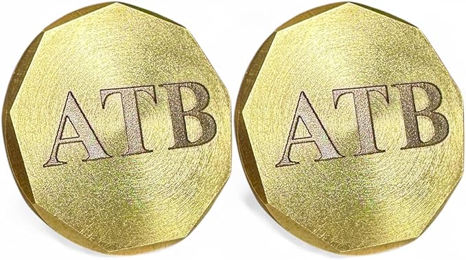 Personalized Golf Ball Marker Set of 2 - Solid Brass & Copper Golf Accessories for Men - Golf Gifts for Men & Golf Ball Marker - Unique Golf Gifts