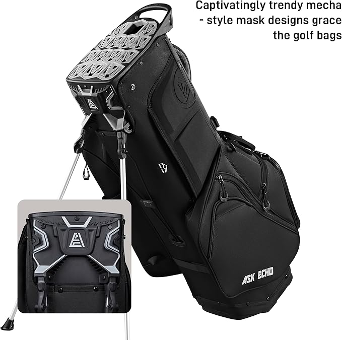ASK ECHO ST-Lock Mecha 14 Way Dividers Quiet Hybrid Stand Bag for Men & Women