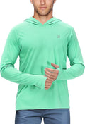 Roadbox UPF 50+ Fishing Shirts for Men, Long Sleeve UV Sun Protection Hoodie, Outdoor Hiking Running Swimming Rash Guard