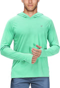 Roadbox UPF 50+ Fishing Shirts for Men, Long Sleeve UV Sun Protection Hoodie, Outdoor Hiking Running Swimming Rash Guard