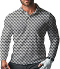 Men's Long Sleeve Golf Shirt Quick Dry 3 Button Work Fishing Outdoor Casual Collar Shirt