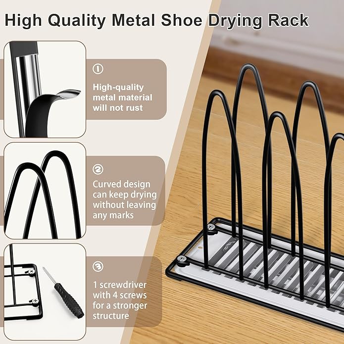 Metal Shoe Drying Rack, Shoes, Boot, and Glove Drying Rack, Dryer Racks for Shoes and Dryer Shoe Racks Inside Dryers