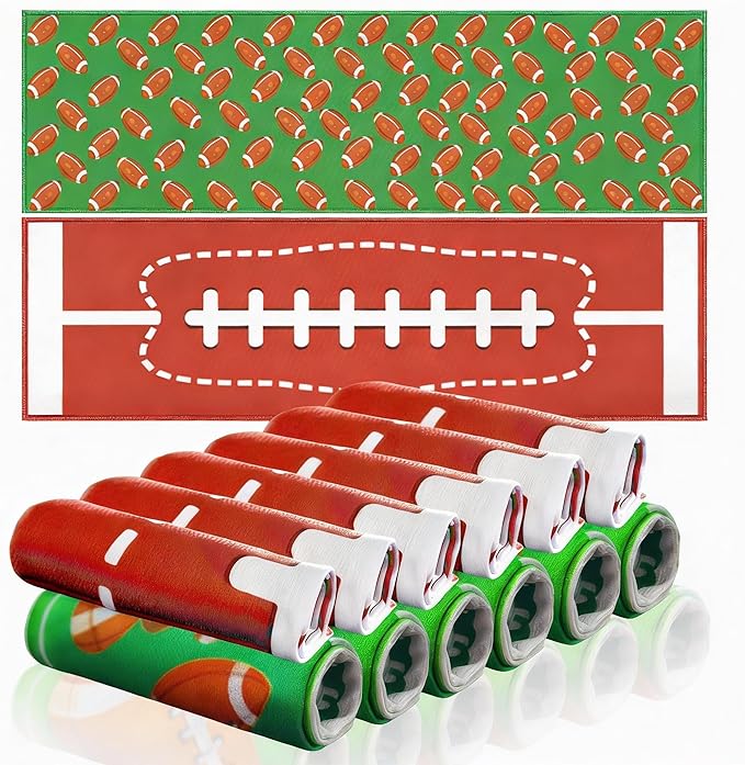 OPSO Football Cooling Towel Set, 40 x 12 inches, 12 Pack, Microfiber Sports Towels for Baseball, Soccer, Golf LCE Towel Microfiber Sports Towels for Player (Football 3)