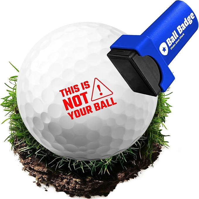 Ball Badge - Golf Ball Stamp (The Golf Series), Golf Ball Marker, Reusable Golf Ball Marking Tool to Identify Golf Balls