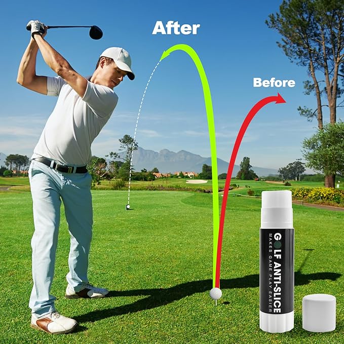 2 Pieces Golf Anti-Slice/Hook Compound for Clubs Reduce Spin & Fix Slices Improves Ball Control, Distance and Accuracy Increases, Practice Aid Gifts for All Golfers(1.27 OZ)