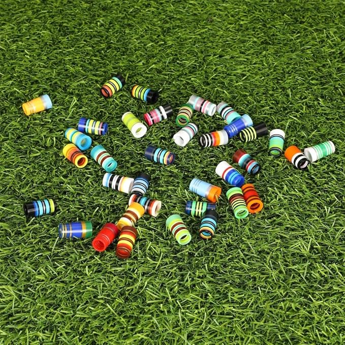 10 Pcs Golf Ferrules,Golfing Club Ferrules Colorful Golfing Iron Ferrules Fit 0.35Inch Tapered Steel Shafts