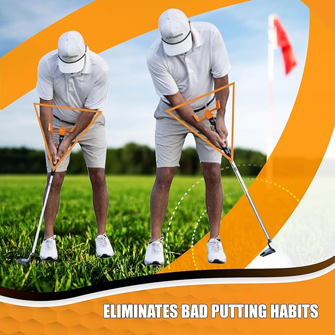 Orange Whip Golf Putting Aid Trainer, Patented Short Game Golf Swing Training for Precision and Accuracy, Made in USA by Orange Whip