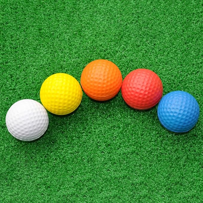 10 Pack Pu Foams Golf Practice Ball Realistic Feel Flight Training Ball for Indoor Outdoor Ball Colored