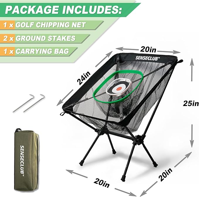 Foldable Chipping Net & Floating Green, Indoor Golf Practice Chipping Target, Backyard Golf Game & Gifts