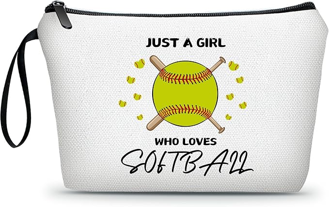 Softball Accessories for Girls,Graduation Gifts for Her,Softball Party Favors,Softball Cosmetic Bag,Softball Gift Bags,Birthday Gifts for Women Her Bff Bestie Best Friend Sister,Christmas