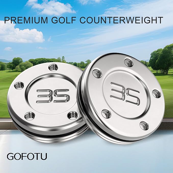 Golf 2pcs. 5g/10g/15g/20g/25g/30g/35g/40g/45g Choice Weight Golf Custom Putter Screws Weights Compatible with Titleist Scotty Cameron Golf Club Heads Putters Newport