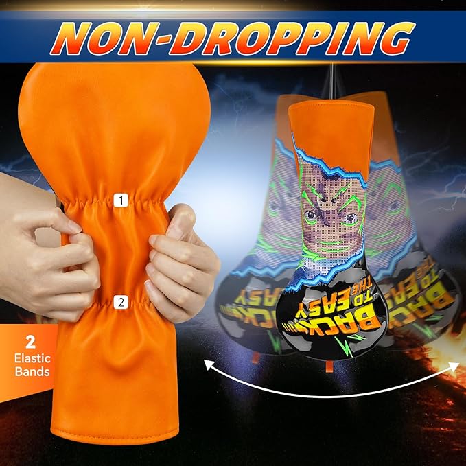 Golf Club Head Cover Golf Head Cover Driver Headcover Fairway Wood Headcover Hybrid Club Head Cover Back to The Easy