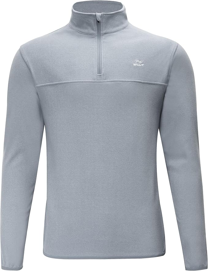 Willit Men's Fleece Pullover Winter Shirts Long Sleeve Quarter Zip Cold Weather Golf Hiking Casual Warm Shirts
