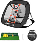 Foldable Chipping Net with Mat & Balls, Indoor Golf Practice Chipping Target, Backyard Golf Game & Gifts
