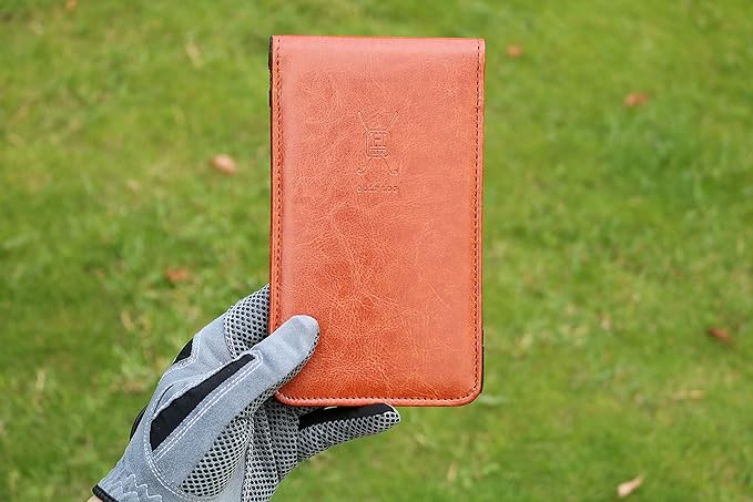 Handy Picks Leather Golf Scorecard Holder | Yardage Book Cover | Scorecard n Pencil Included