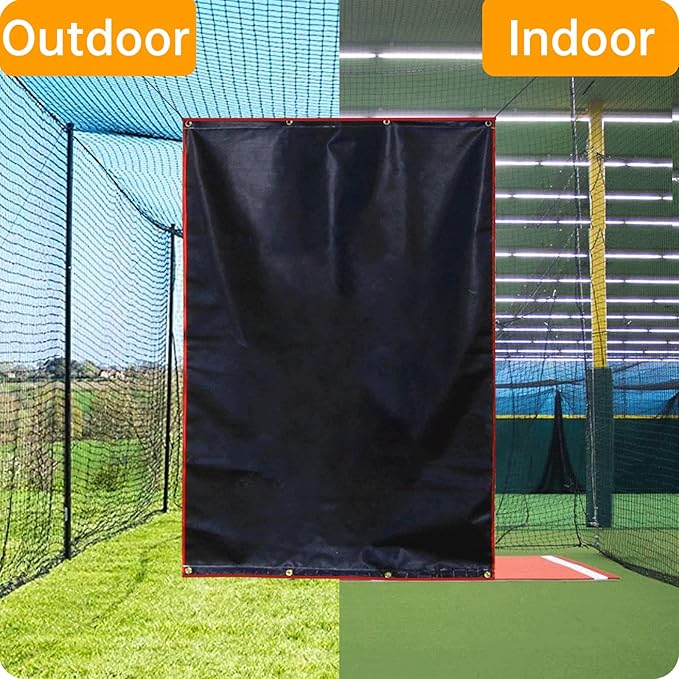 Gagalileo Batting Cage Backstop: Heavy-Duty Padding Vinyl Target with Strike Zone for Baseball & Softball Net Protector for Backyard & Training Facility