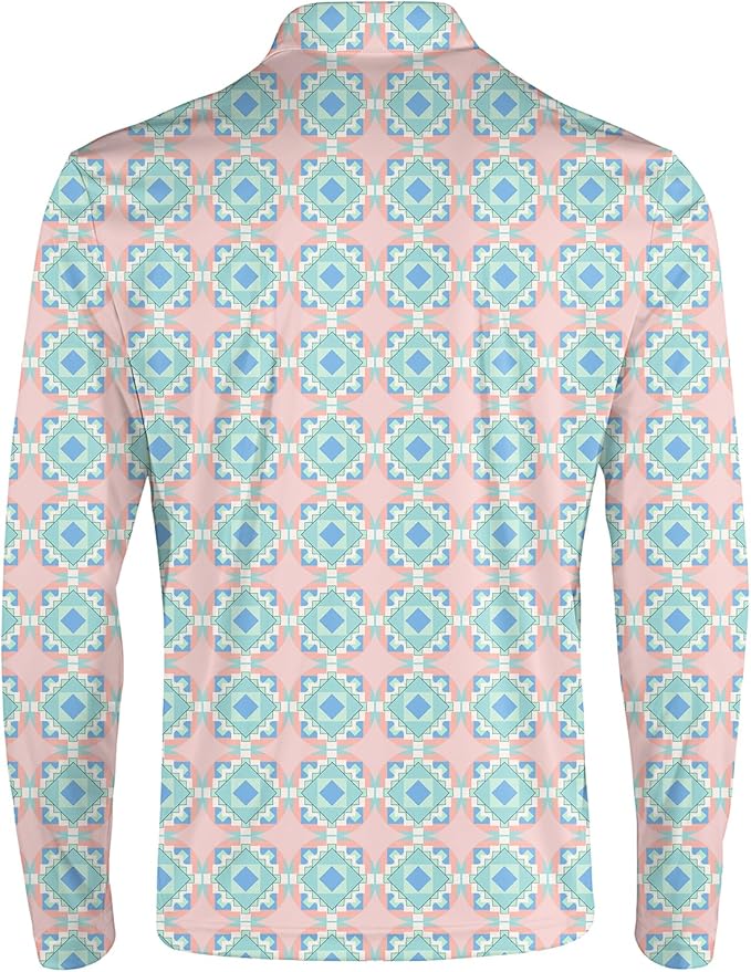 Men's Long Sleeve Golf Shirt Quick Dry 3 Button Work Fishing Outdoor Casual Collar Shirt