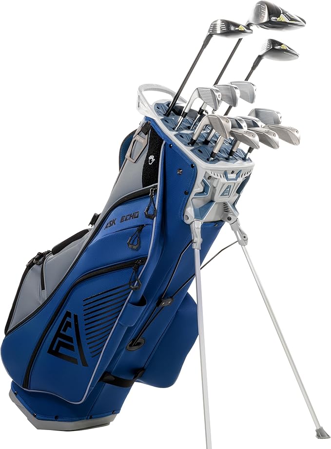 ASK ECHO ST-Lock Mecha 14 Way Dividers Quiet Hybrid Stand Bag for Men & Women