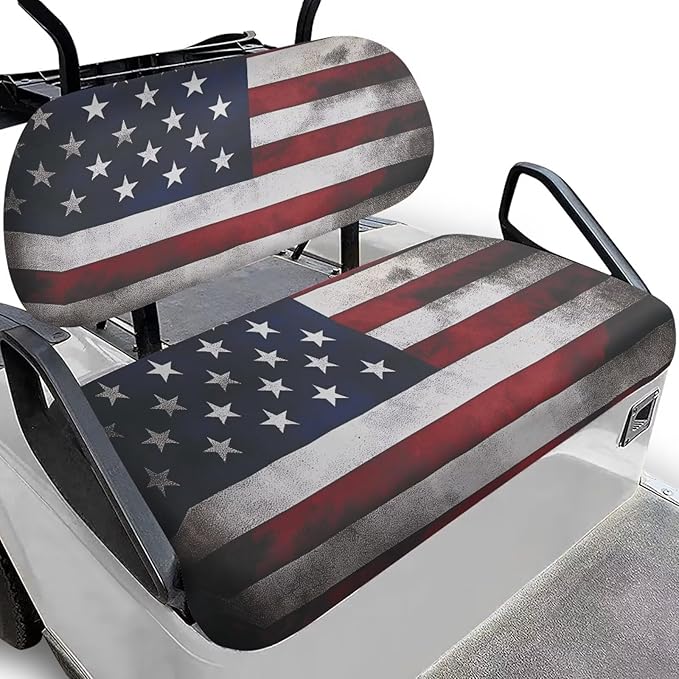 Golf Cart Seat Covers, Universal Fit & Nonskid Bottom Fits for Club Car 2 Person Seats Golf Carts