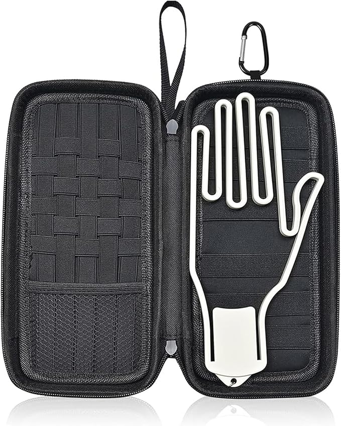 Golf Glove Holder Case, Golf Bag Organizer Hard Protective Case with Glove Shaper ,Pocket & Slots Store Golf Accessories and Personal Items Multifunctional Storage Golf Bag Gift for Men Women Golfers