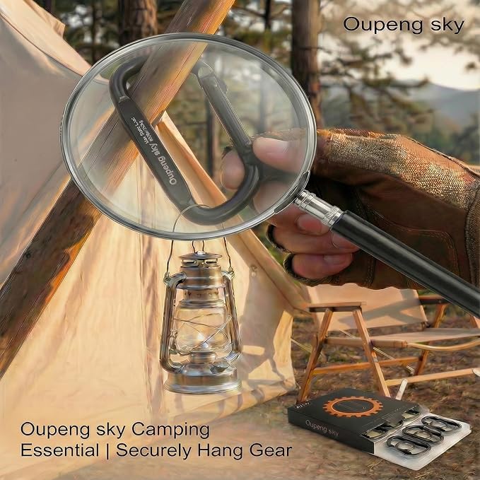 Carabiner Clip - Heavy Duty Carabiners Carabeaner D Ring Shape,Key Chain Clip Hook,Keychain Clip,Multipurpose for Camping, Hiking,Backpacking or Other Outdoor Activities.