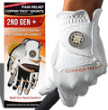 Copper Tech Golf Gloves Men Right Handed Golfer or Left Handed Golfer (2nd Gen) | Copper Compression Joint Support Golf Glove