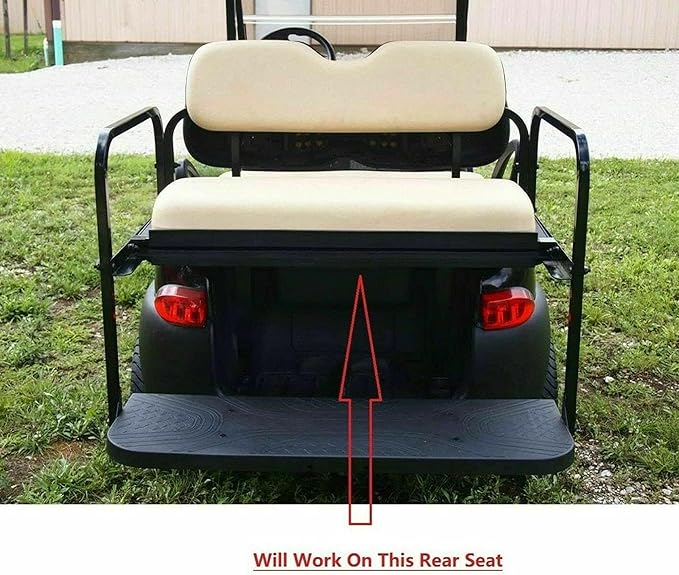 Huskey Golf Cart Front Rear Seat Covers Compatible with Yamaha G29 Drive/Drive 2 2007-Up Models, Custom Fit, Black/Lime Green Diamond Stitching, Marine Grade Vinyl, Staple On